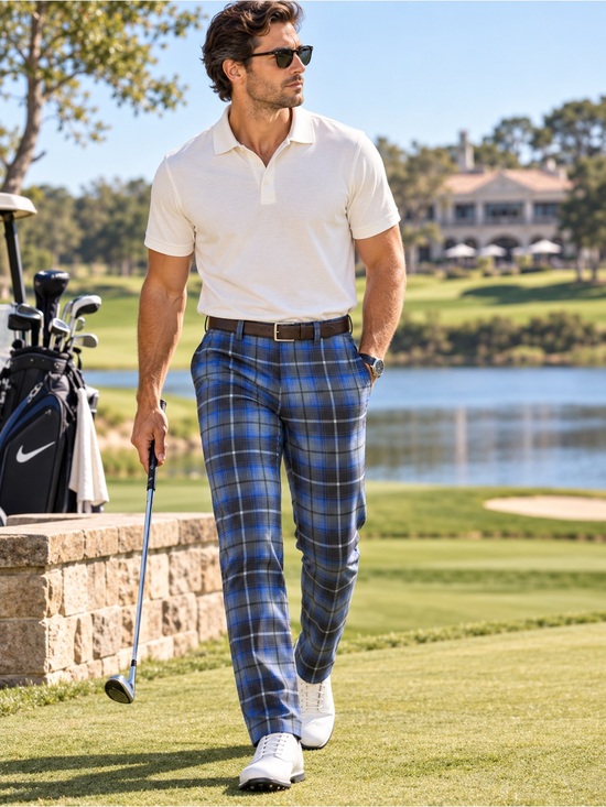 Nike Other - Nike Golf Tour Performance Dri-FIT Tartan Plaid Flat Front Pants 34x32 #381